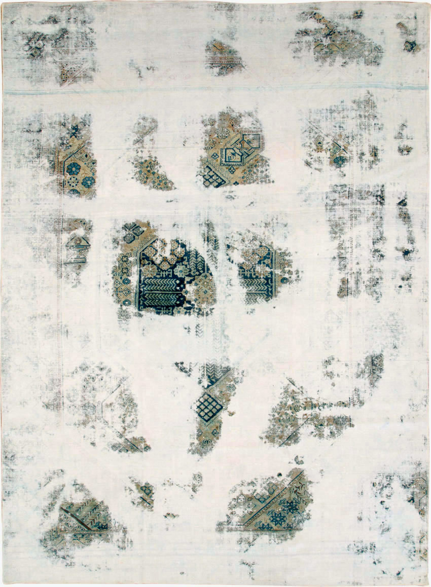 Vintage Persian Tabriz Overdyed Carpet, No.25235 - Gsblank