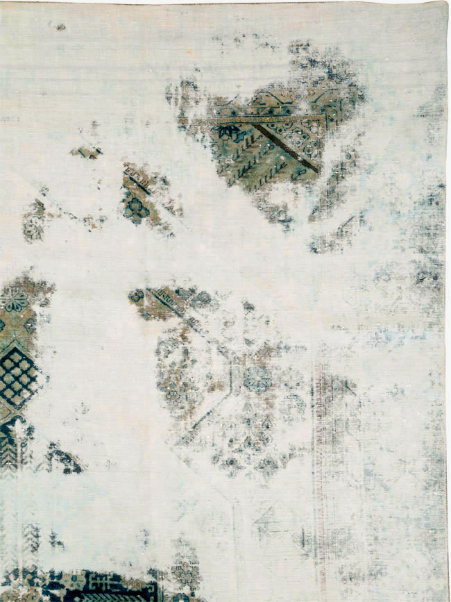 Vintage Persian Tabriz Overdyed Carpet, No.25235 - Gsblank