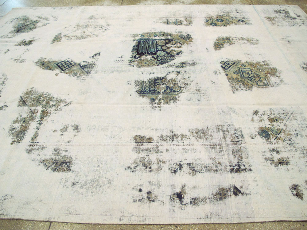 Vintage Persian Tabriz Overdyed Carpet, No.25235 - Gsblank