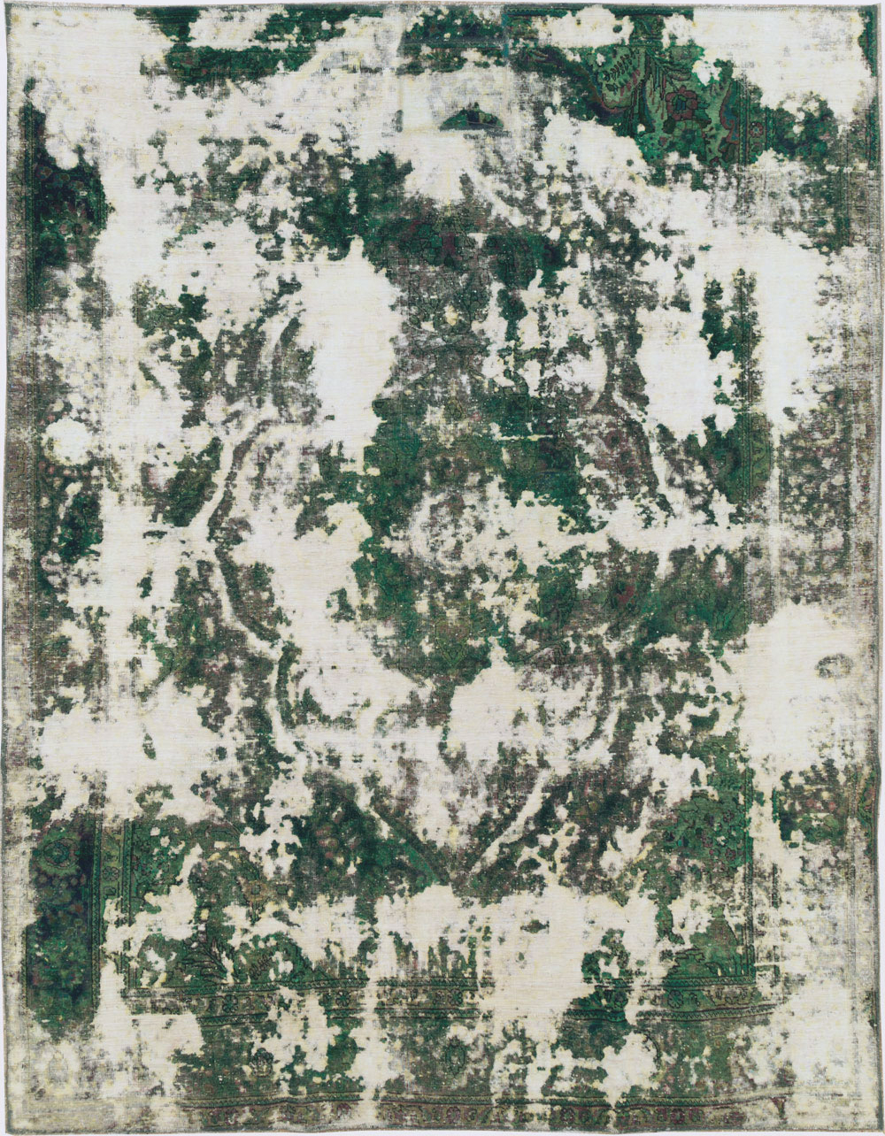 Antique Distressed Persian Tabriz Rug, No.25238 - Gsblank