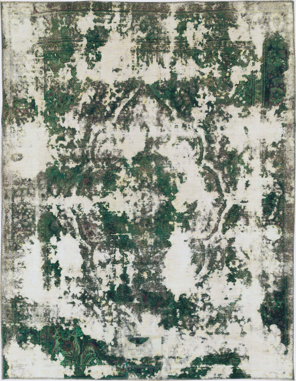 Antique Distressed Persian Tabriz Rug, No.25238 - Gsblank