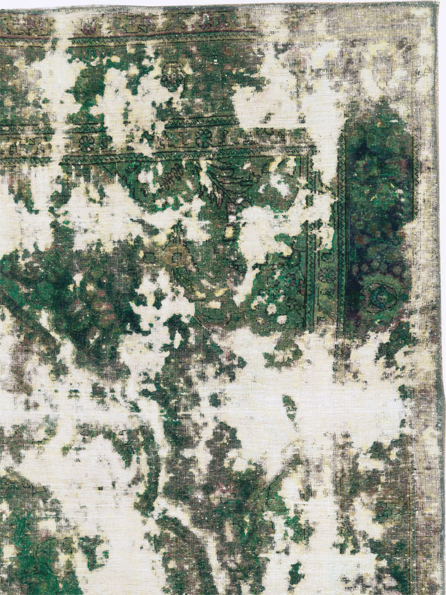 Antique Distressed Persian Tabriz Rug, No.25238 - Gsblank