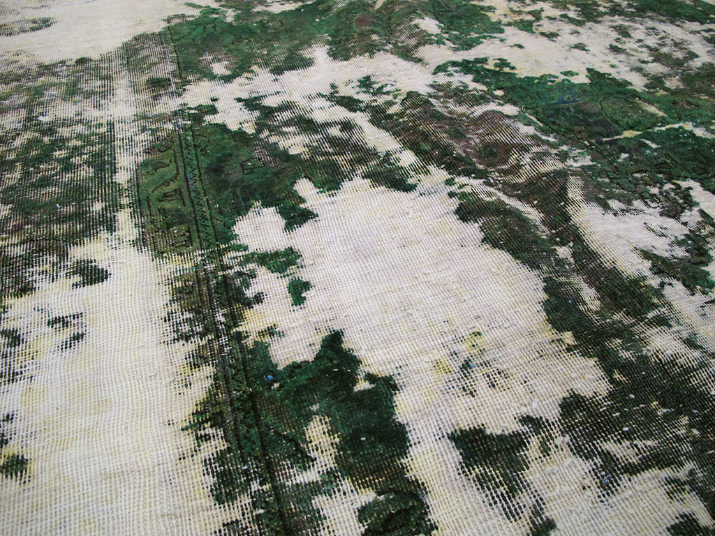 Antique Distressed Persian Tabriz Rug, No.25238 - Gsblank