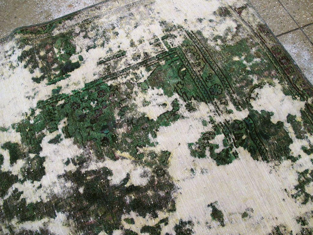 Antique Distressed Persian Tabriz Rug, No.25238 - Gsblank