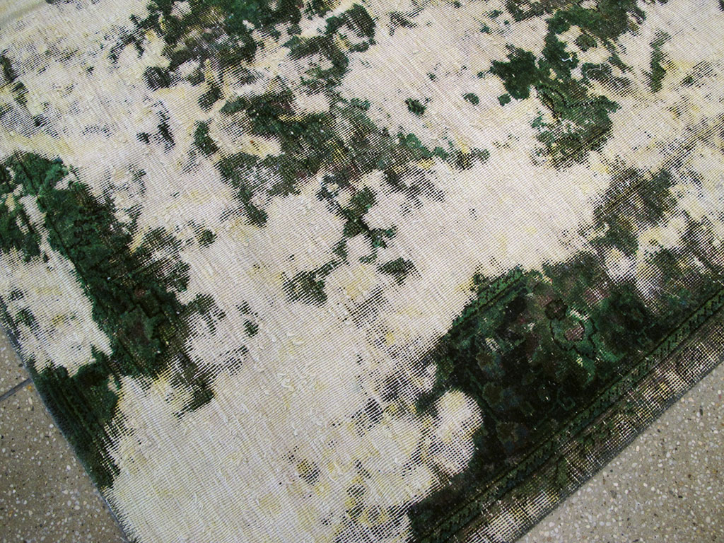 Antique Distressed Persian Tabriz Rug, No.25238 - Gsblank