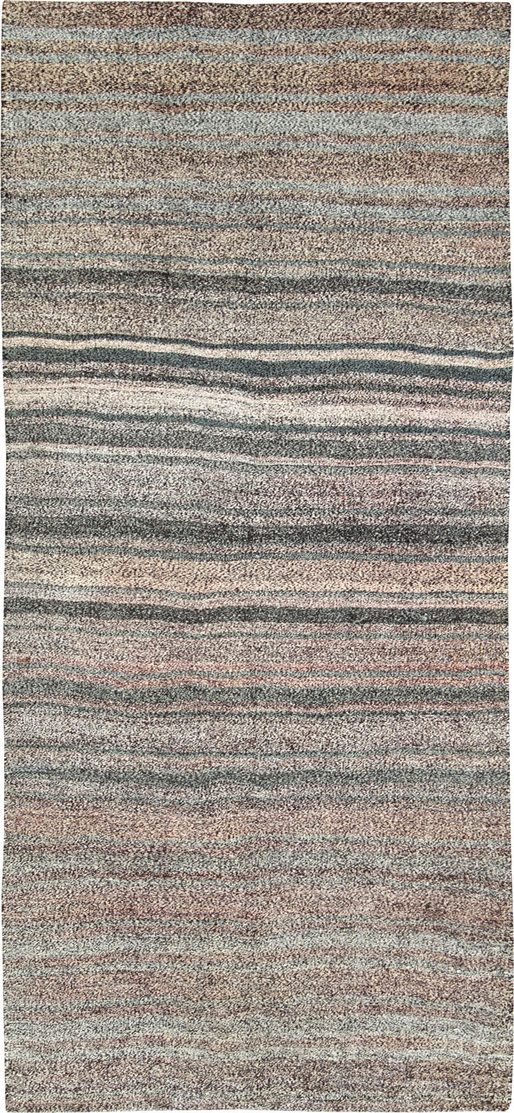 Vintage Persian Flatweave Kilim Gallery Rug, No.25247 - Gsblank