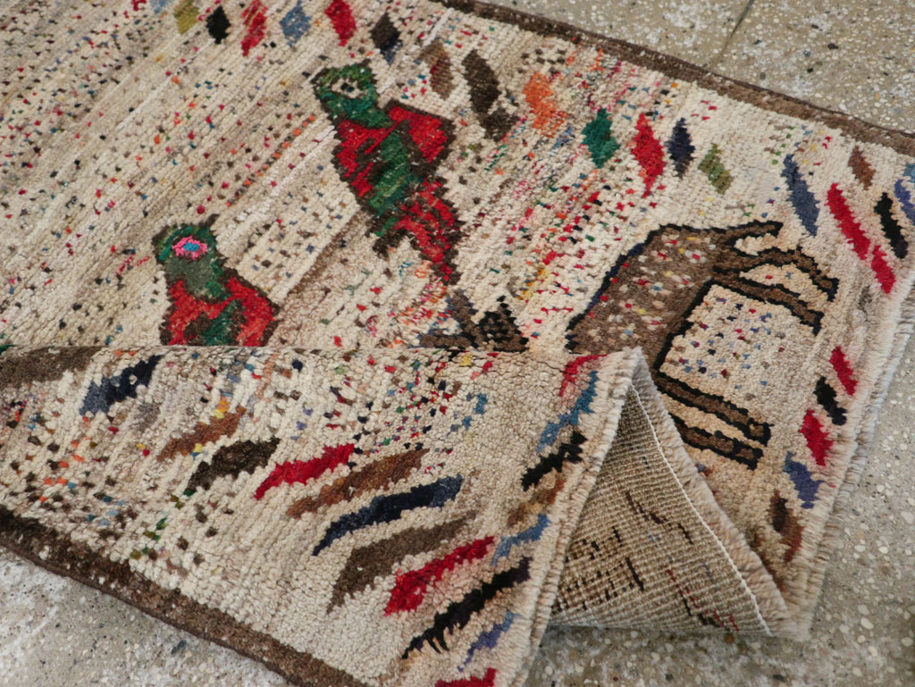 Vintage Persian Gabbeh Rug, No.25255 - Gsblank