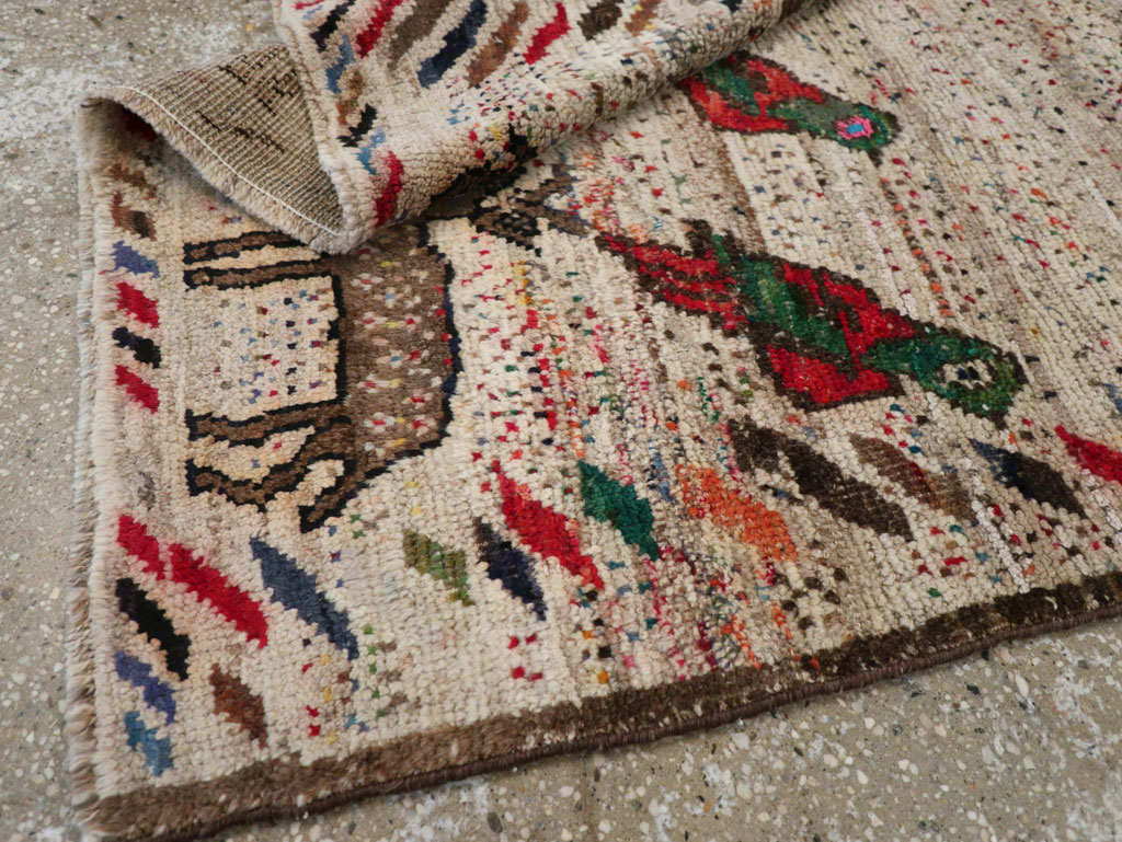 Vintage Persian Gabbeh Rug, No.25255 - Gsblank