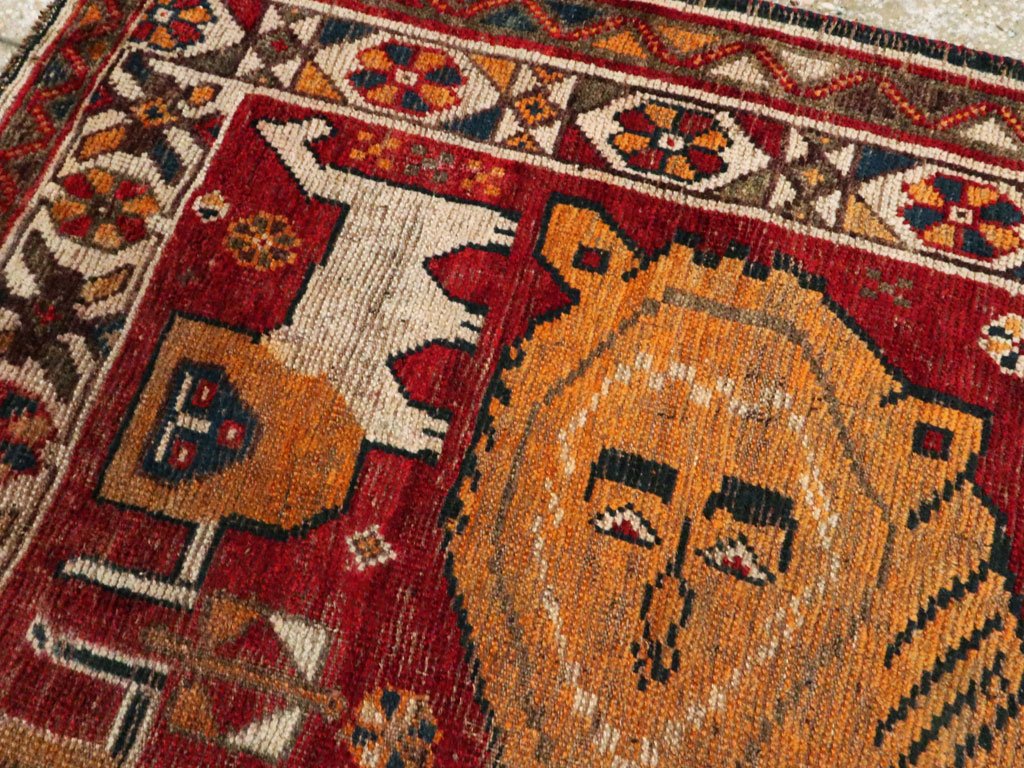 Antique Persian Gabbeh Pictorial Rug, No.25257 - Gsblank