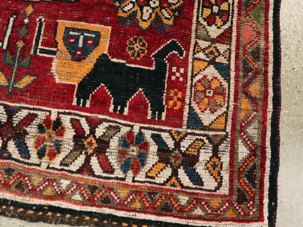 Antique Persian Gabbeh Pictorial Rug, No.25257 - Gsblank