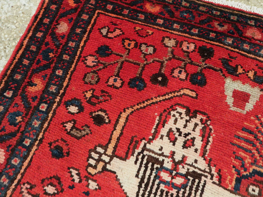 Vintage Persian Hamadan Pictorial Rug (Pair: 2 of 2), No.25262 - Gsblank