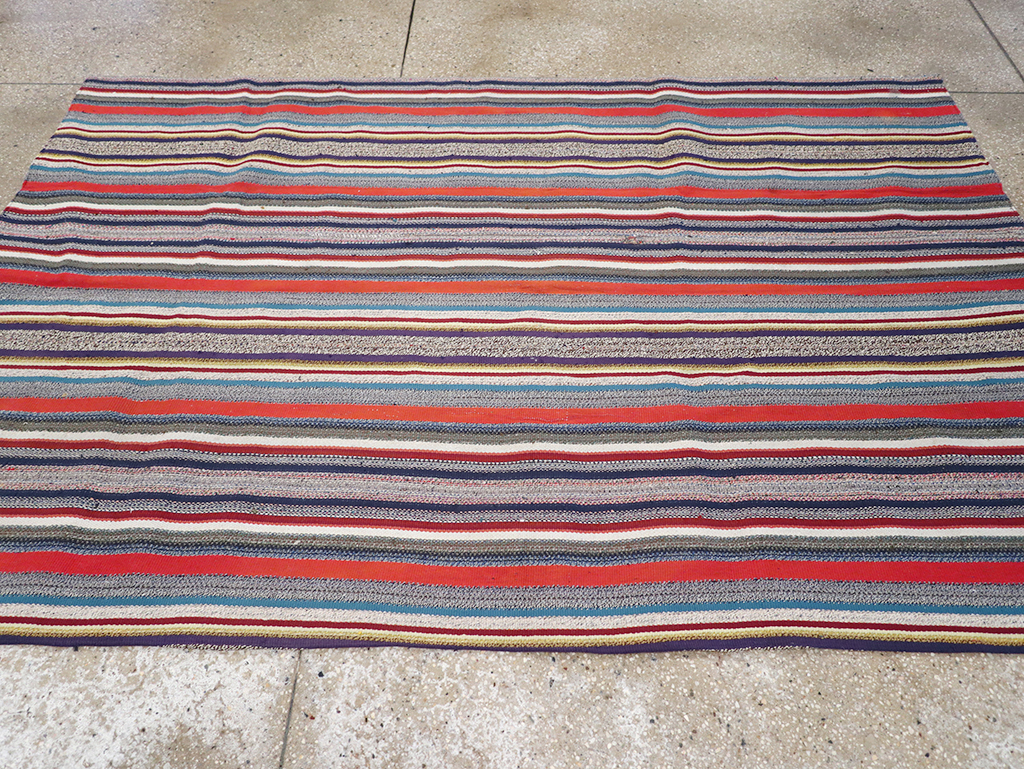 Vintage Persian Flatweave Kilim Accent Rug, No.25268 - Gsblank