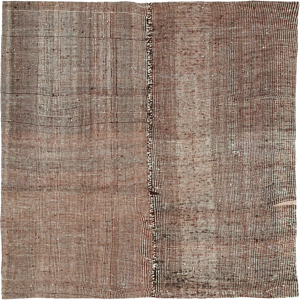 Vintage Persian Flatweave Kilim Square Accent Rug, No.25269 - Gsblank