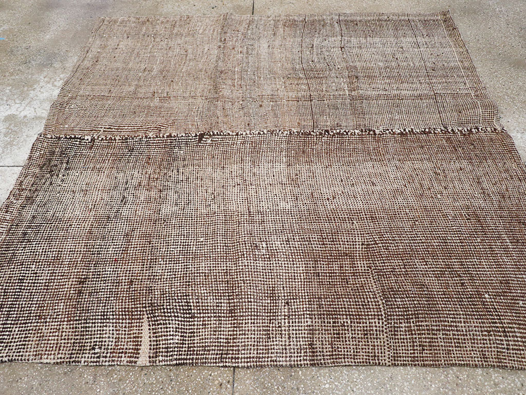 Vintage Persian Flatweave Kilim Square Accent Rug, No.25269 - Gsblank