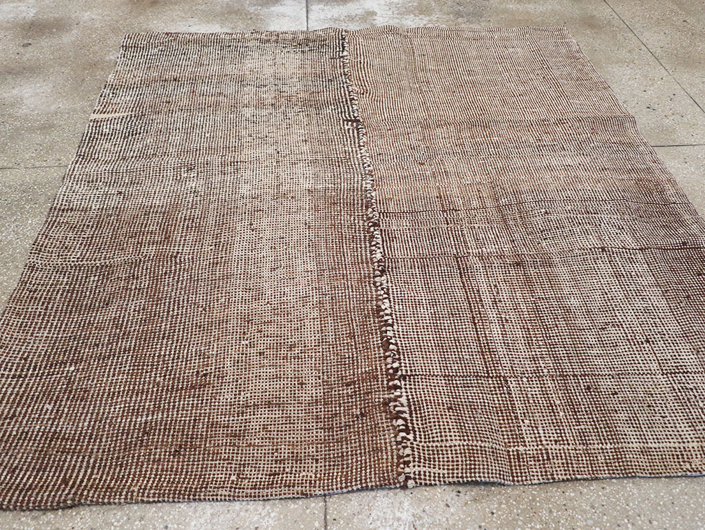 Vintage Persian Flatweave Kilim Square Accent Rug, No.25269 - Gsblank