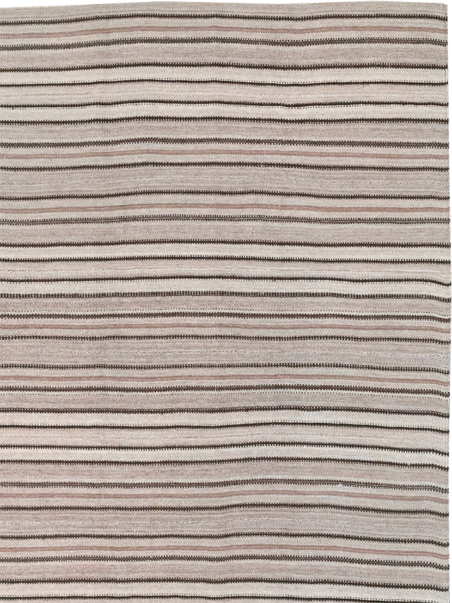 Vintage Persian Flatweave Kilim Room Size Carpet, No.25272 - Gsblank