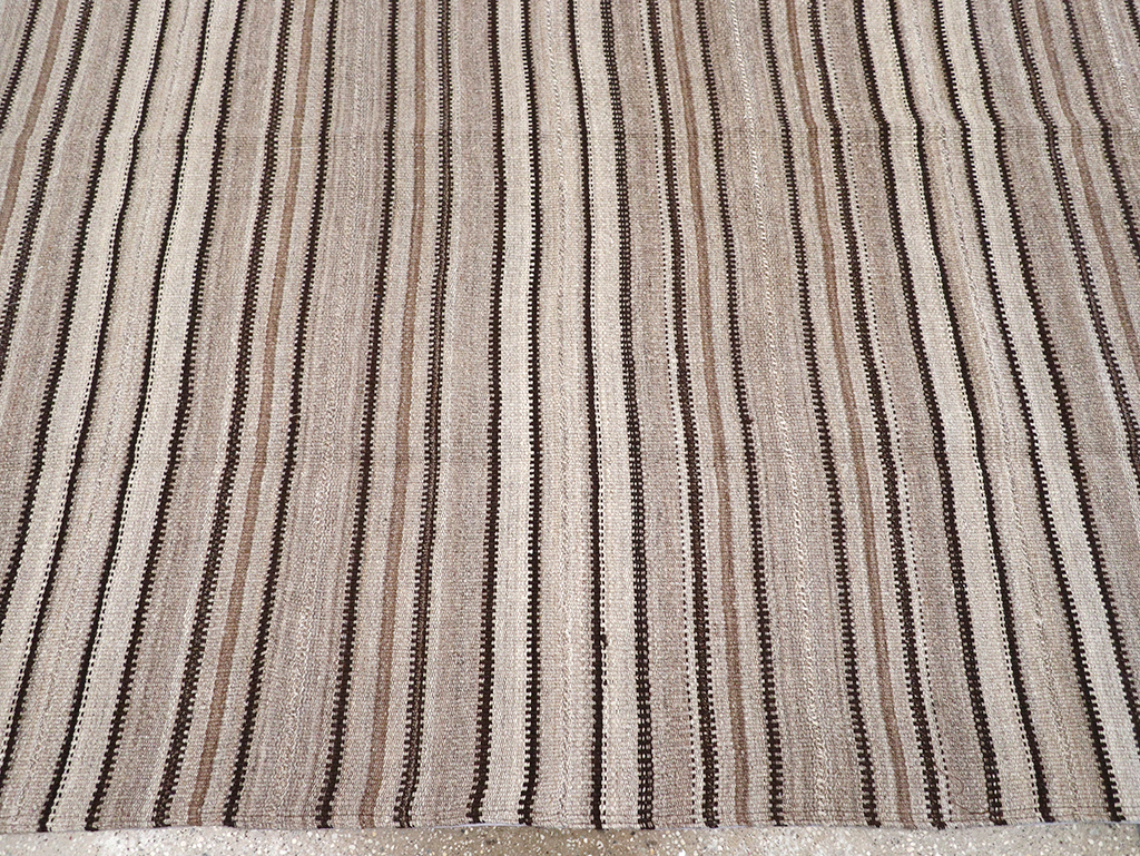 Vintage Persian Flatweave Kilim Room Size Carpet, No.25272 - Gsblank