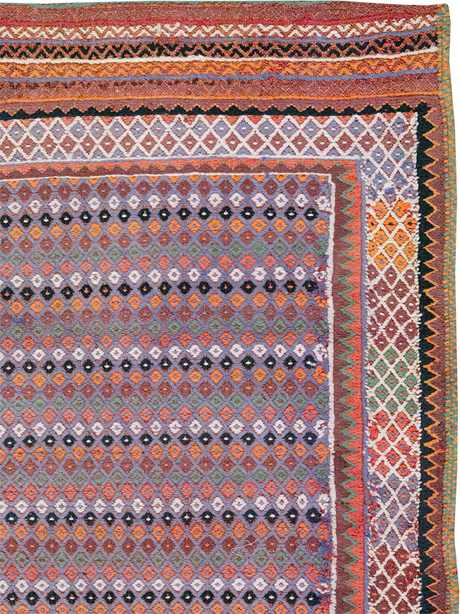Vintage Persian Flatweave Kilim Accent Rug, No.25273 - Gsblank