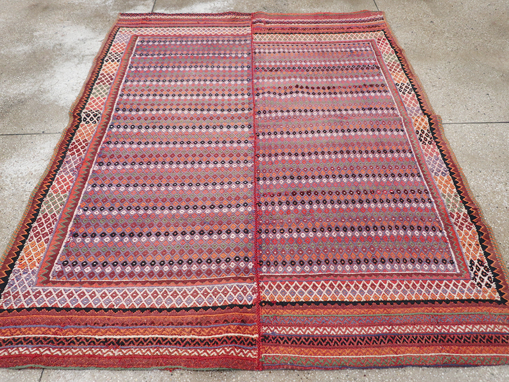 Vintage Persian Flatweave Kilim Accent Rug, No.25273 - Gsblank