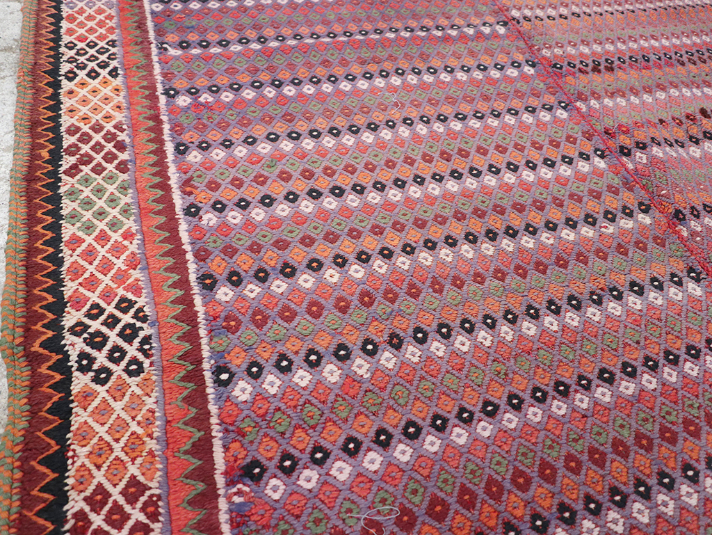 Vintage Persian Flatweave Kilim Accent Rug, No.25273 - Gsblank