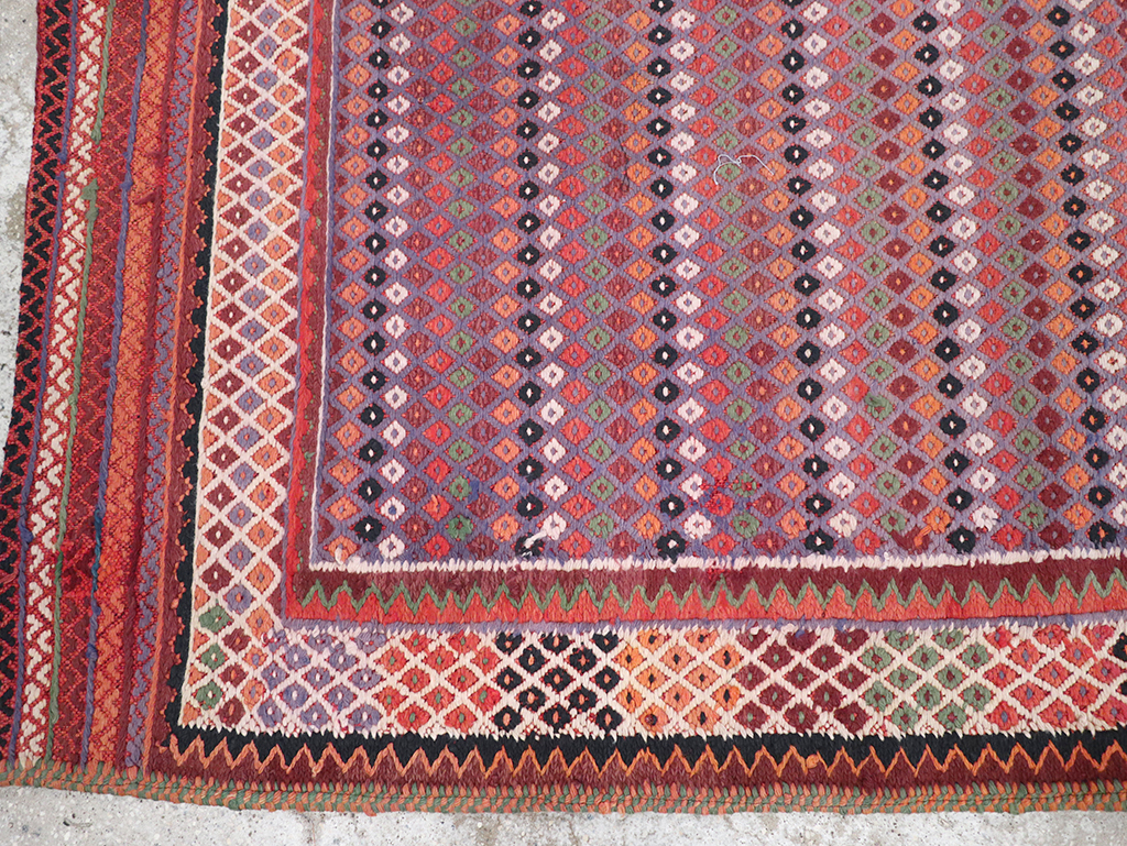 Vintage Persian Flatweave Kilim Accent Rug, No.25273 - Gsblank