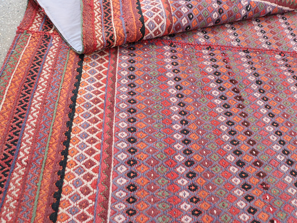 Vintage Persian Flatweave Kilim Accent Rug, No.25273 - Gsblank