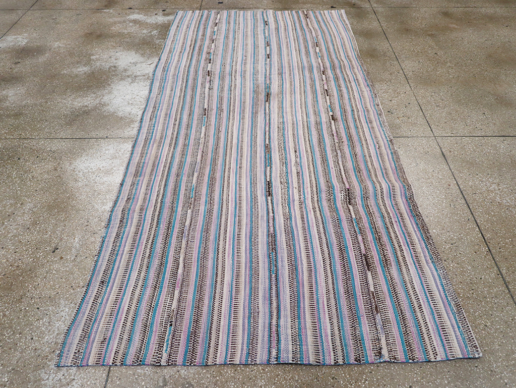 Vintage Persian Flatweave Kilim Accent Rug, No.25279 - Gsblank