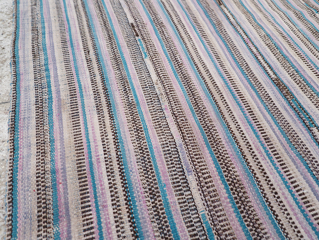 Vintage Persian Flatweave Kilim Accent Rug, No.25279 - Gsblank