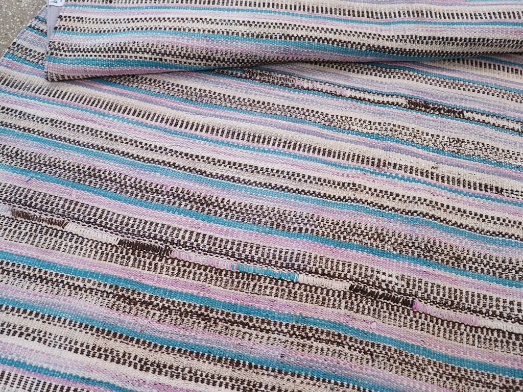 Vintage Persian Flatweave Kilim Accent Rug, No.25279 - Gsblank