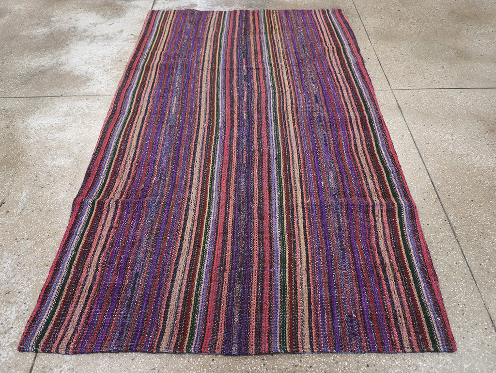 Vintage Persian Flatweave Kilim Accent Rug, No.25282 - Gsblank