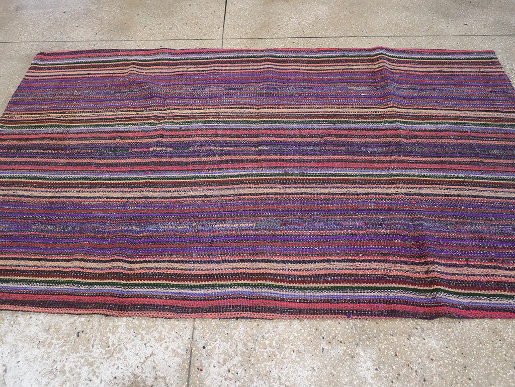 Vintage Persian Flatweave Kilim Accent Rug, No.25282 - Gsblank