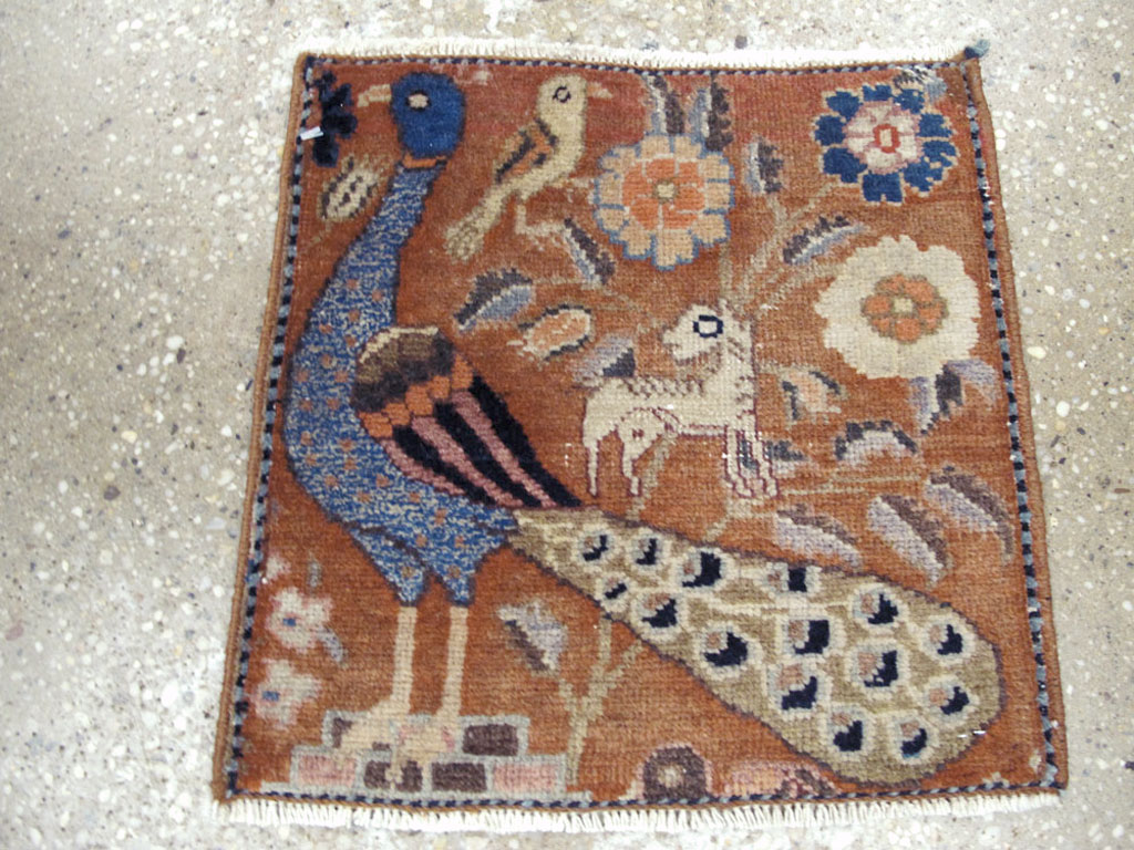 Vintage Persian Mahal Pictorial Rug (Pair: 1 of 2), No.25283 - Gsblank