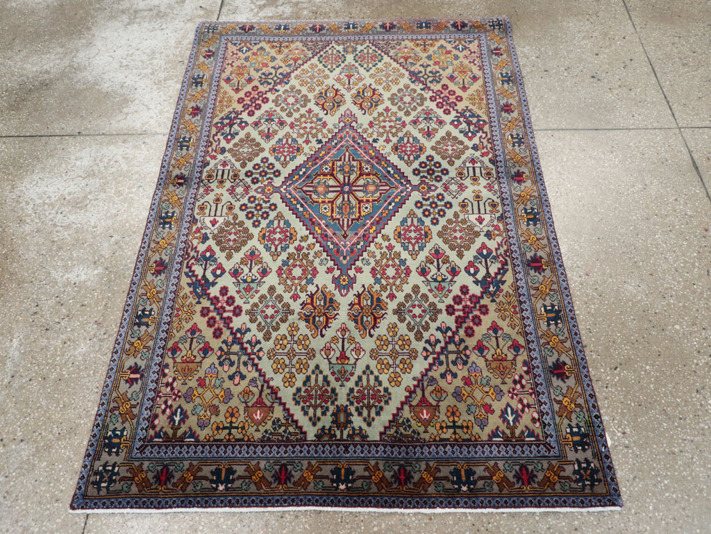 Vintage Persian Joshegan Rug (Pair: 1 of 2), No.25299 - Gsblank