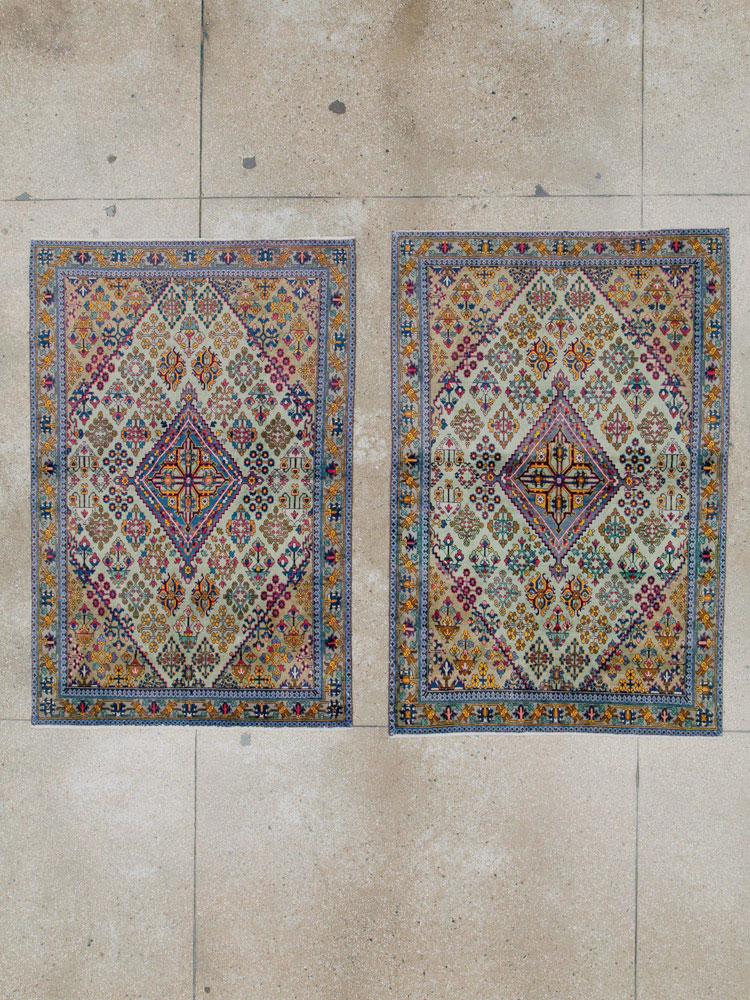 Vintage Persian Joshegan Rug (Pair: 1 of 2), No.25299 - Gsblank