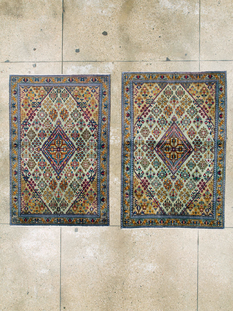 Vintage Persian Joshegan Rug (Pair: 1 of 2), No.25299 - Gsblank