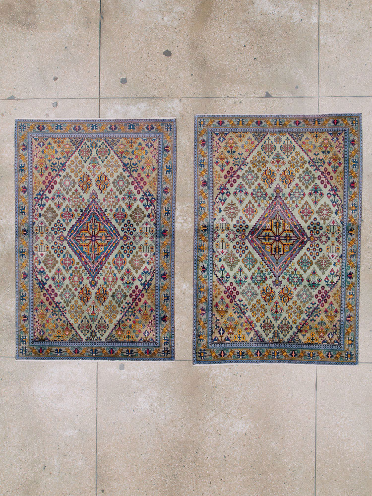 Vintage Persian Joshegan Rug (Pair: 2 of 2), No.25300 - Gsblank