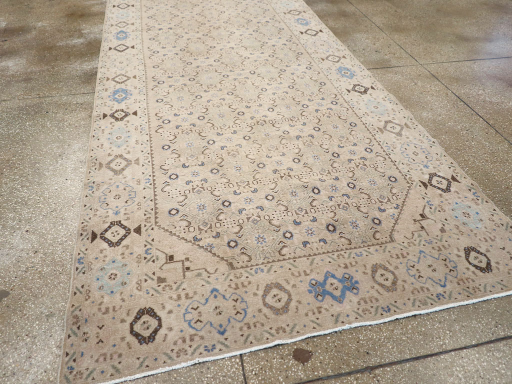 Vintage Persian Malayer Wide Gallery Runner, No.25308 - Gsblank