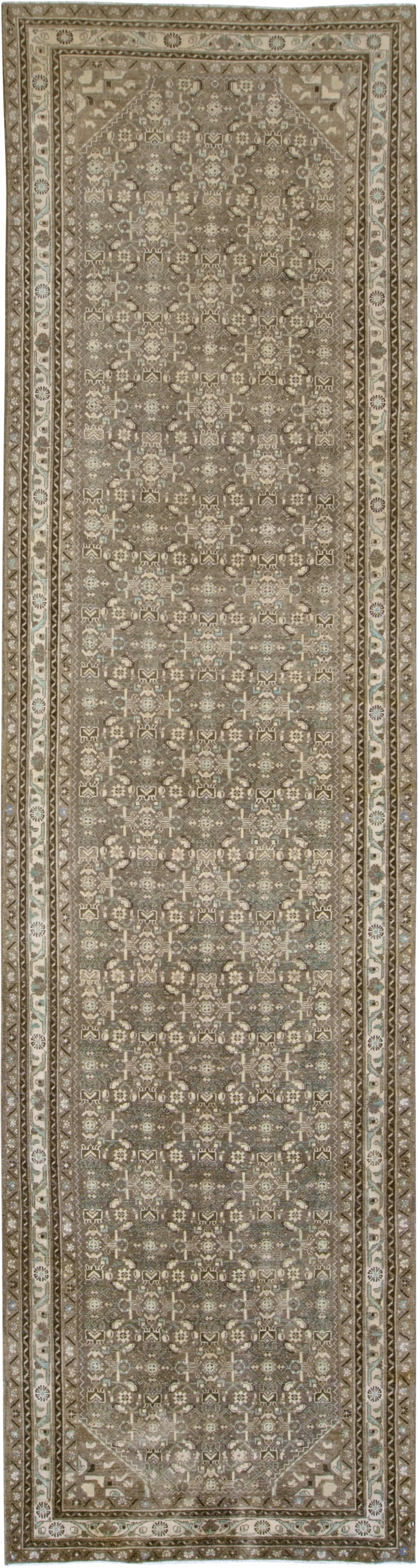 Vintage Persian Malayer Wide Gallery Runner, No.25309 - Gsblank