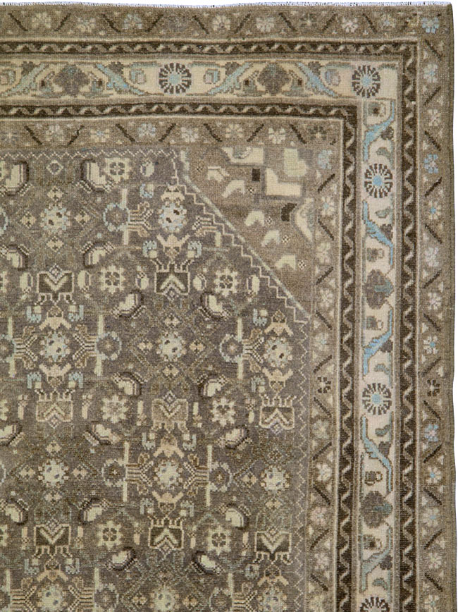 Vintage Persian Malayer Wide Gallery Runner, No.25309 - Gsblank