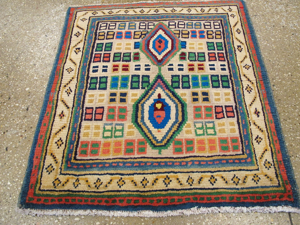 Vintage Persian Gabbeh Rug, No.25322 - Gsblank