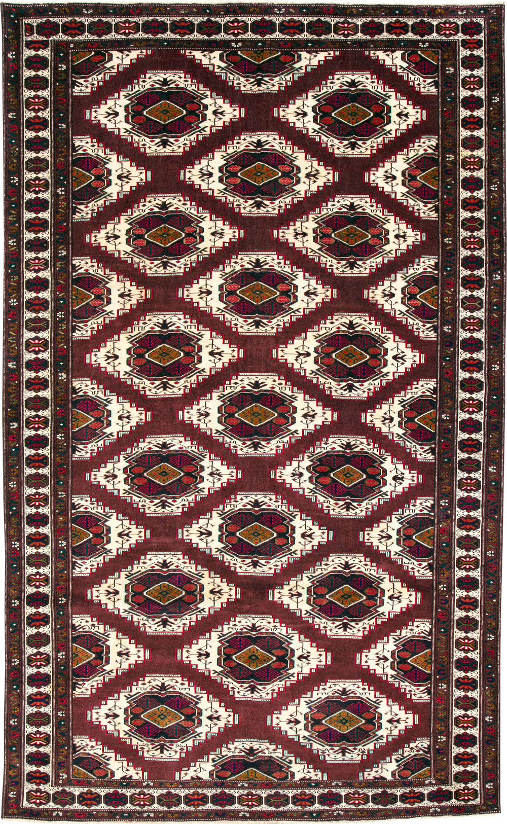 Vintage Central Asian Turkoman Carpet, No.25323 - Gsblank