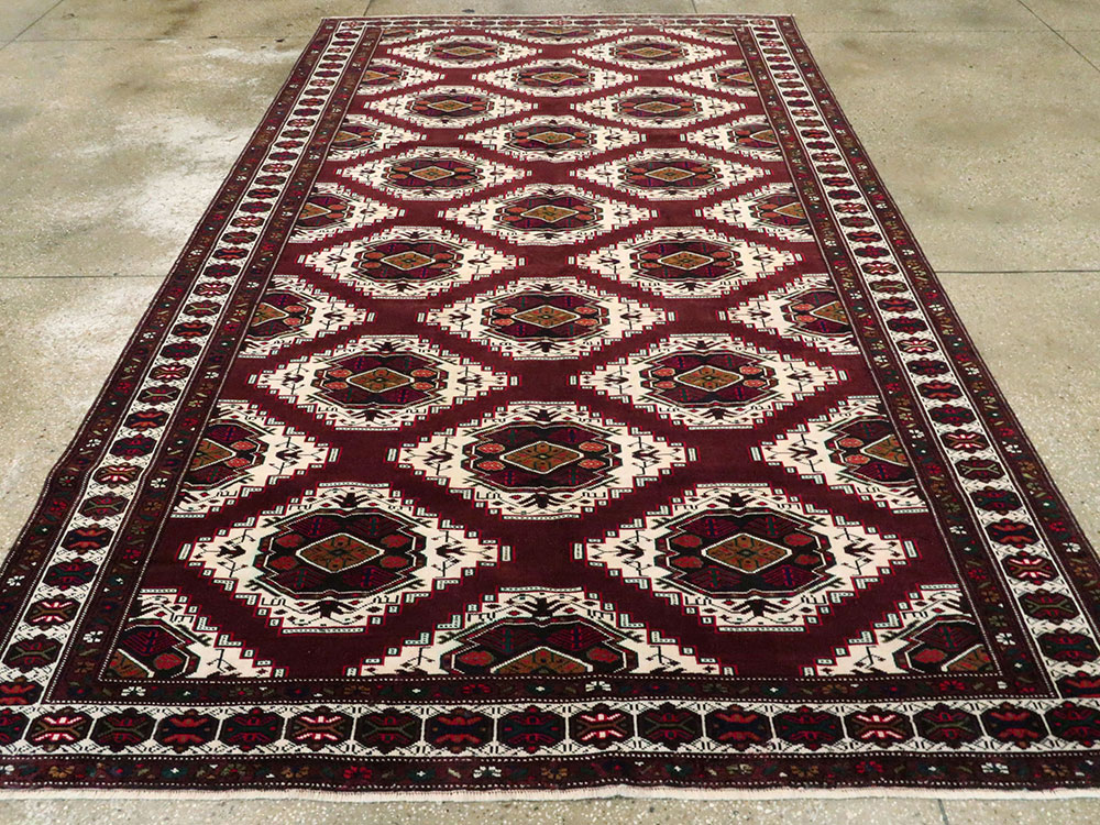 Vintage Central Asian Turkoman Carpet, No.25323 - Gsblank