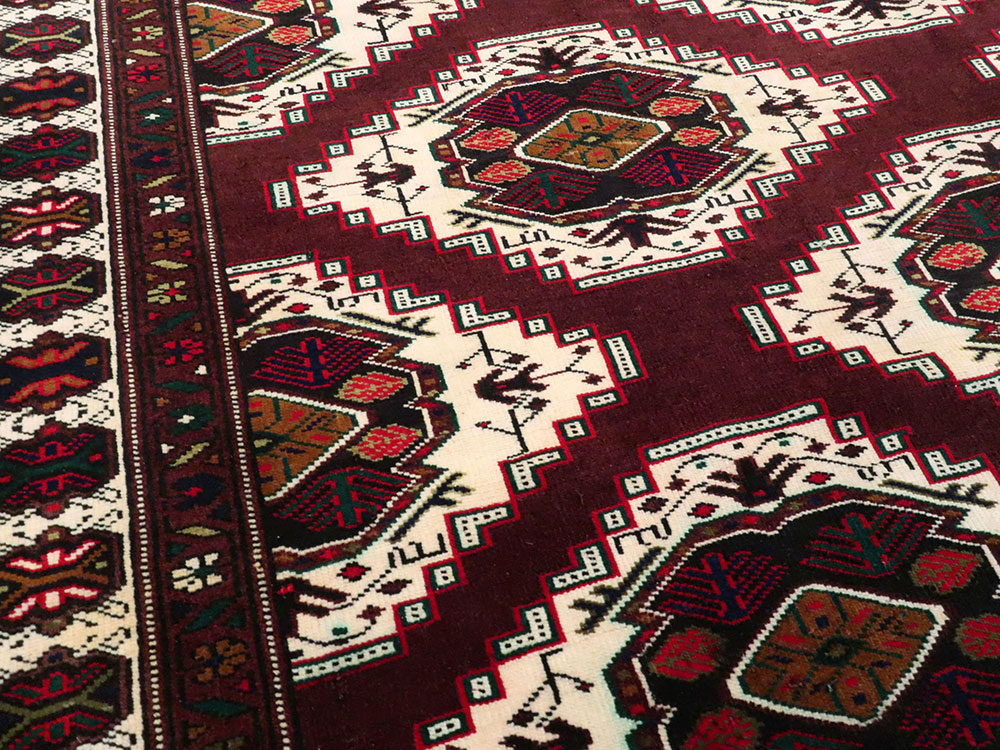 Vintage Central Asian Turkoman Carpet, No.25323 - Gsblank