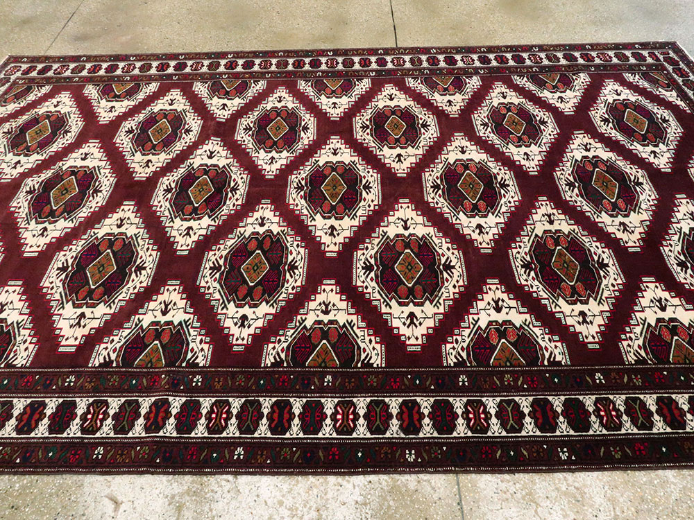 Vintage Central Asian Turkoman Carpet, No.25323 - Gsblank