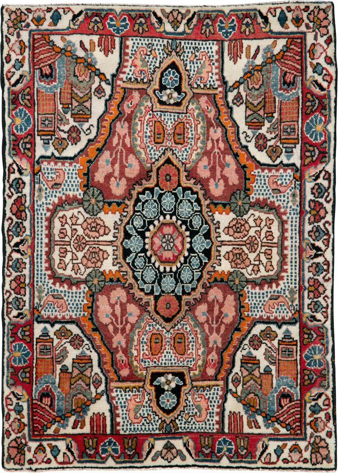 Vintage Persian Sarouk Rug, No.25325 - Gsblank