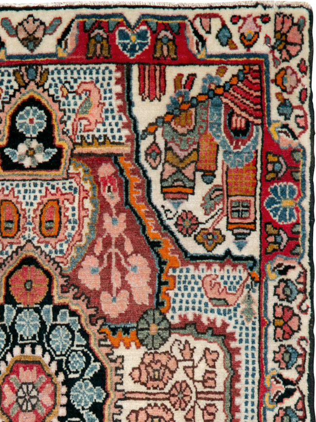 Vintage Persian Sarouk Rug, No.25325 - Gsblank