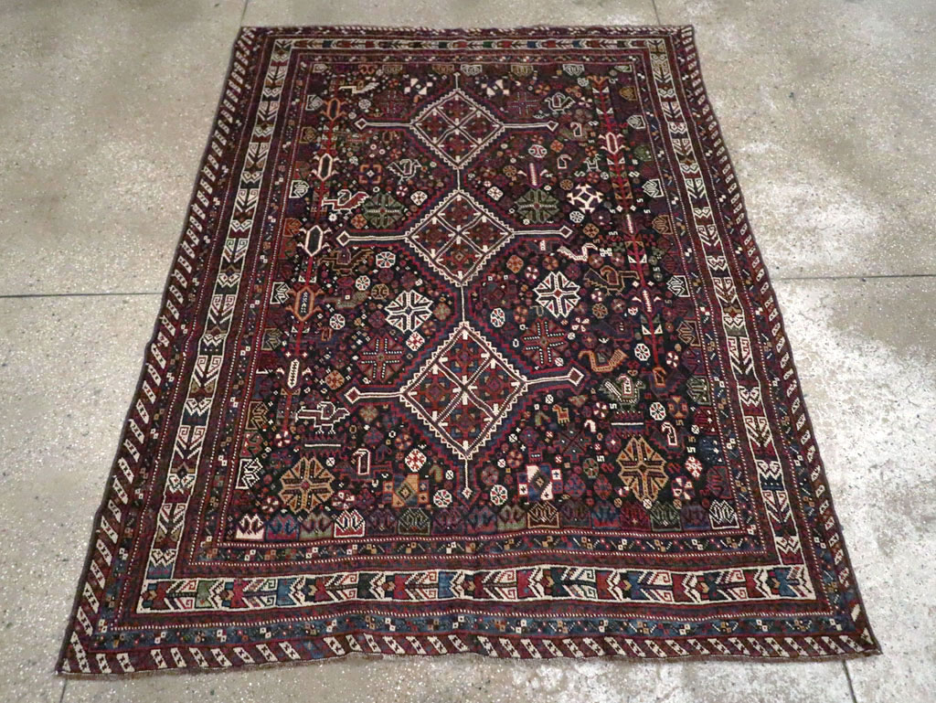 Vintage Persian Afshar Rug, No.25345 - Gsblank