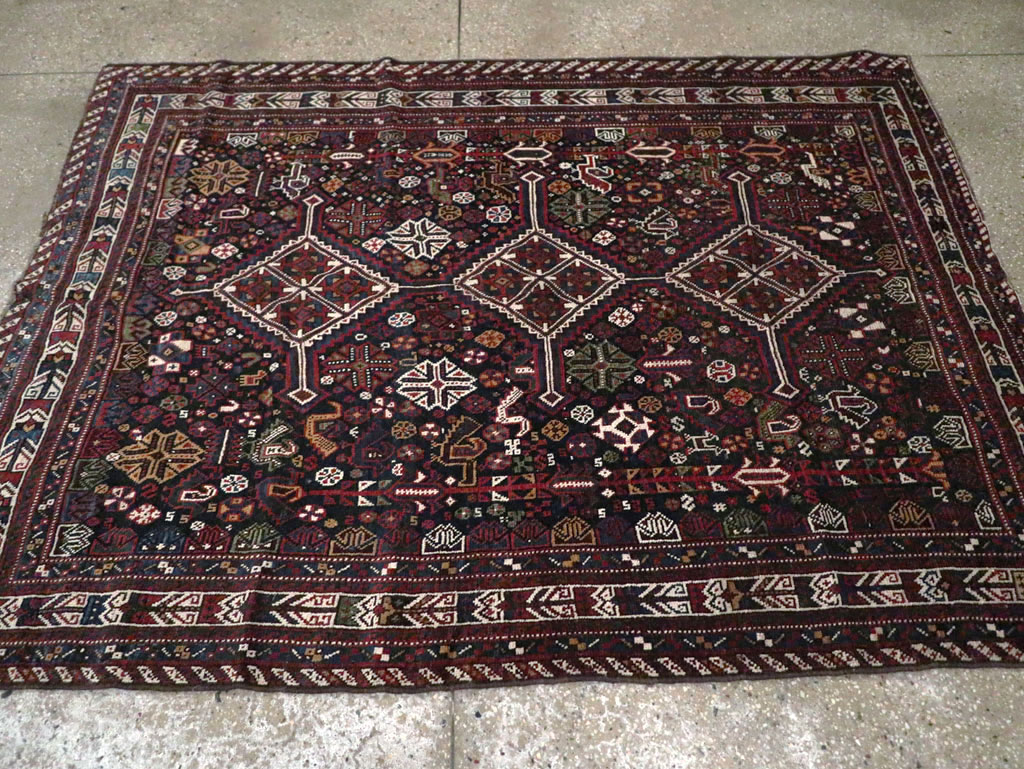 Vintage Persian Afshar Rug, No.25345 - Gsblank