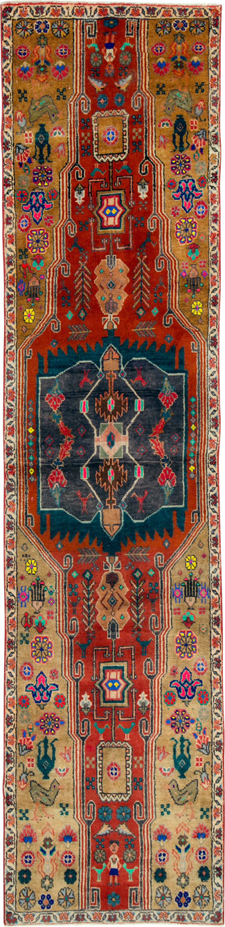 Vintage Persian Tabriz Runner, No.25348 - Gsblank