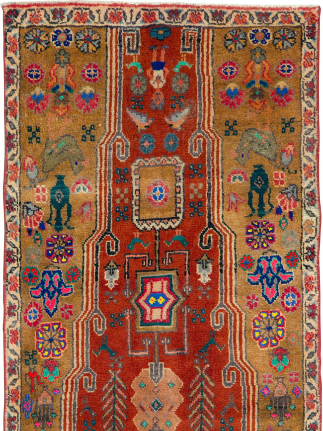 Vintage Persian Tabriz Runner, No.25348 - Gsblank